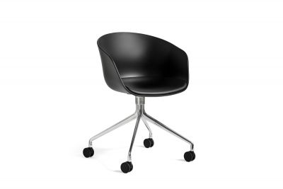 About A Chair AAC24 / AAC 24 Stuhl Weiss - Schwarz pulverbeschichtet Hay